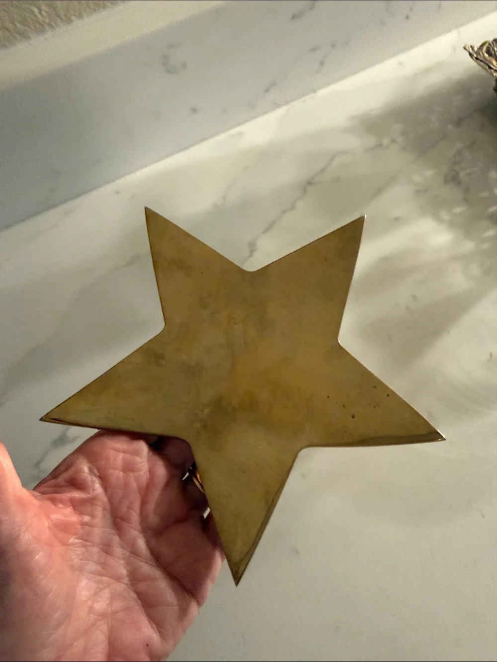 Vintage Brass Star Trinket dish